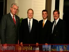 Christopher Pollock, Bernhard Schutte Thomas Bernthaler and Chris Cronje, discussing the importance to go on the Malaysian mission.From left to right: Christopher Pollock, President of the Greater Fort Lauderdale Chamber of Commerce, Bernhard Schutte, CEO of Digital Media Network (DMNI) Thomas Bernthaler, CIO of Digital Media Network(DMNI) and Chris Cronje, President & CEO of Alpine Engineered Products.