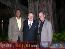 Captain Winston Scott, Ken Heiko and Bernhard Schutte discussing the upcoming mission to MalaysiaCaptain Winston Scott, Executive Director of the Florida Space Authority. Bernhard Schutte, CEO of Digital Media Network, Inc. and Ken Haiko, Chairman of the Board of Supervisors at the Florida Space Authority. 