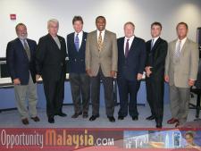 Meeting at the Florida Space Authority.From left to right: James P. Tarlton the President of The Broward Alliance, Christopher Pollock the President of The Greater Fort Lauderdale Chamber of Commerce, John McCartney the Director of The US Department of Commerce for Florida, Captain Winston Scott the Executive director for the Florida Space Authoratey, Bernhard Schutte the CEO of Digital Media Network, Thomas Bernthaler the CTO of Digital Media Network and Michael Corbit the Executive director of the Internet Coast.