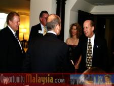 Bernhard Schutte introduces Ken Haik and his wife Paula Haiko to Jacques Roy, General Manager of The Atlantic HotelFrom Left to right: Bernhard Schutte, CEO of Digital Media Network Inc. Bob Swindell, Director of Marketing at the Broward Alliance, Jacques Roy, General Manager of The Atlantic Hotel, Paula Haiko and Ken Haiko, Chairman, Board of Supervisors of Florida Space Authority.