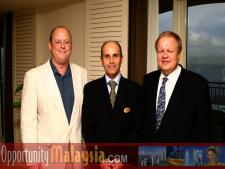 Kevin Gale, Jacques Roy and Bernhard SchutteFrom Left to right: Kevin Gale, Editor of South Florida Business Journal, Jacques Roy, General Manager of The Atlantic Hotel, and Bernhard Schutte, CEO of Digital Media Network (DMNI).