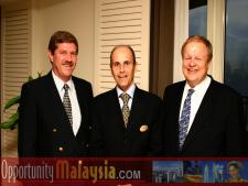 Chris Cronje, Jacques Roy and Bernhard Schutte.From Left to right: Chris Cronje, President & CEO of Alpine Engineered Products, Jacques Roy, General Manager of The Atlantic Hotel and Bernhard Schutte, CEO of Digital Media Network (DMNI)
