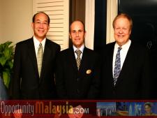 John Diep, Jacques Roy and Bernhard Schutte.From Left to right: John Diep, Director of Asia and the Pacific Region of Enterprise Florida, Jacques Roy, General Manager of The Atlantic Hotel, and Bernhard Schutte, CEO of Digital Media Network (DMNI)